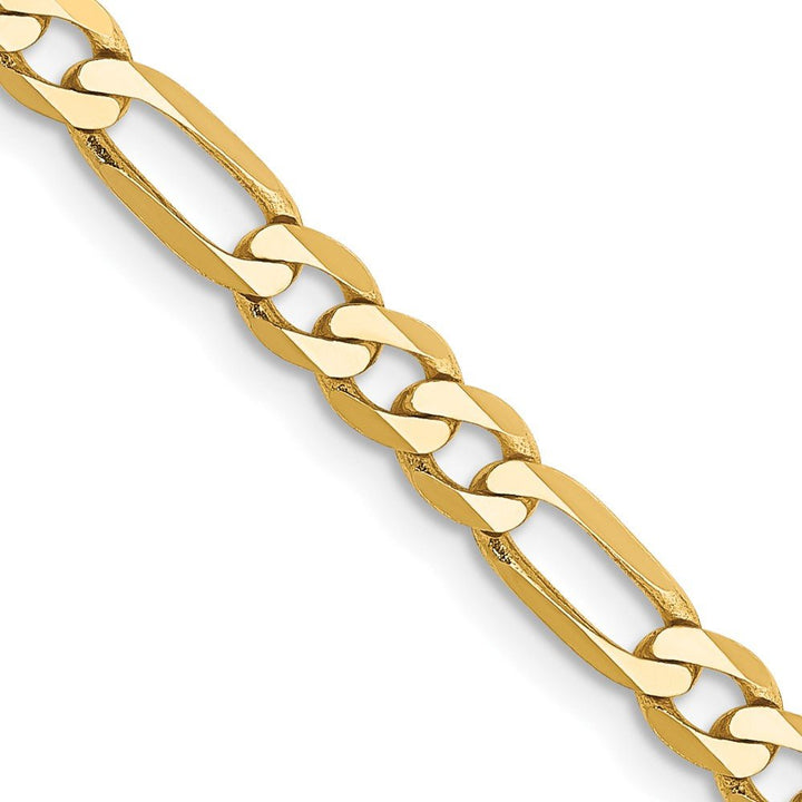 14k 4mm Flat Figaro Chain - Saki Diamonds, LLC.