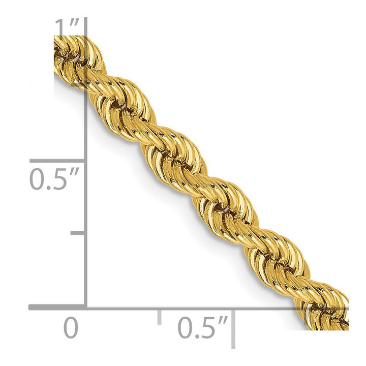 14k 4mm Regular Rope Chain - Saki Diamonds, LLC.