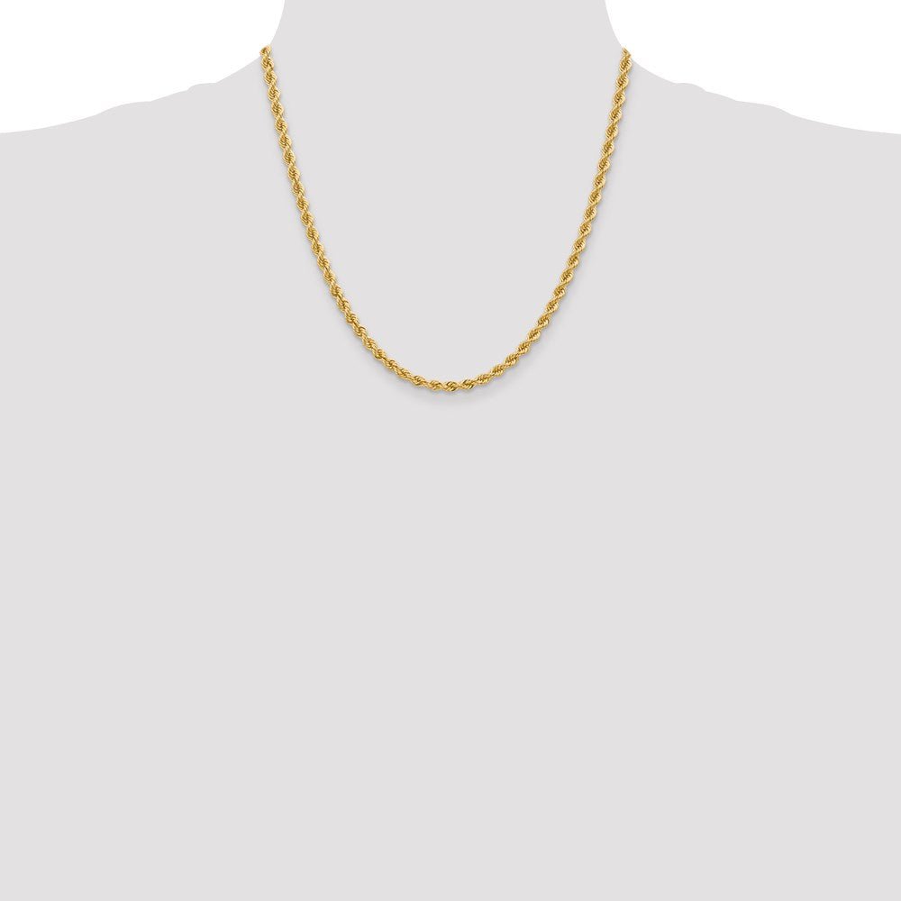 14k 4mm Regular Rope Chain - Saki Diamonds, LLC.