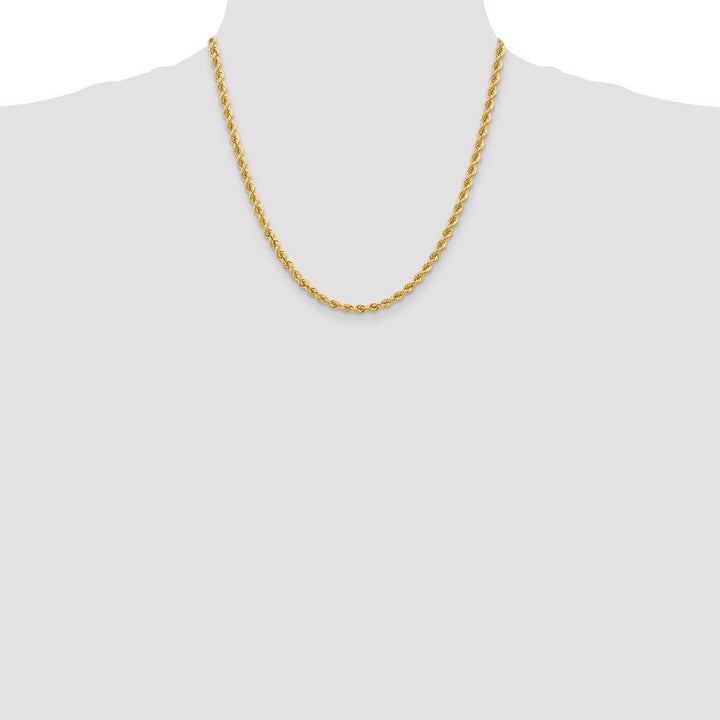 14k 4mm Regular Rope Chain - Saki Diamonds, LLC.
