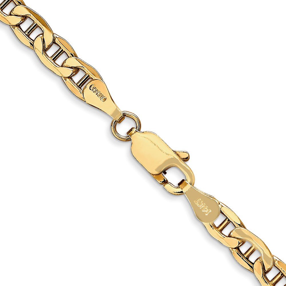 14k 4mm Semi-Solid Anchor Chain - Saki Diamonds, LLC.