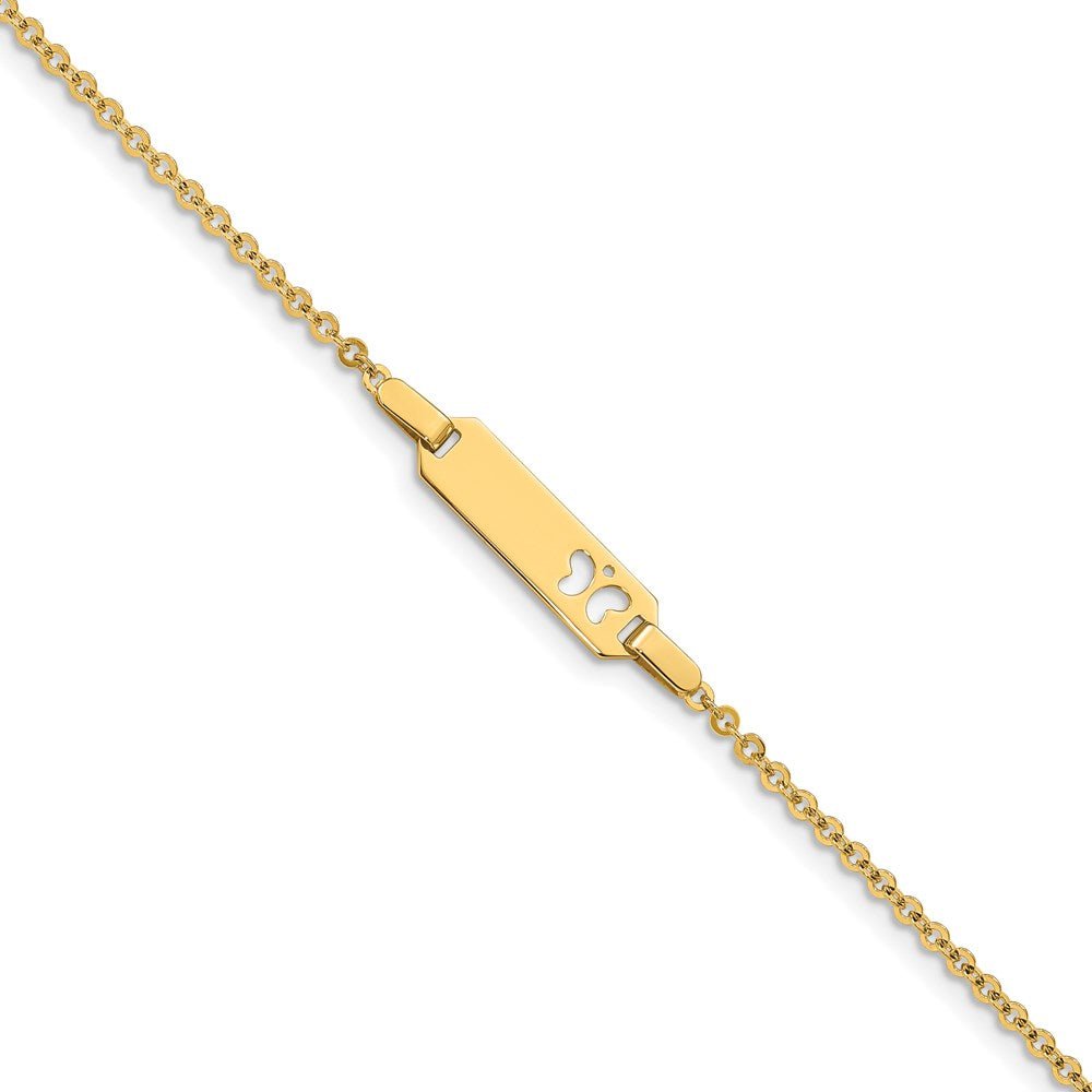 14K Children's Butterfly ID Bracelet - Saki Diamonds, LLC.