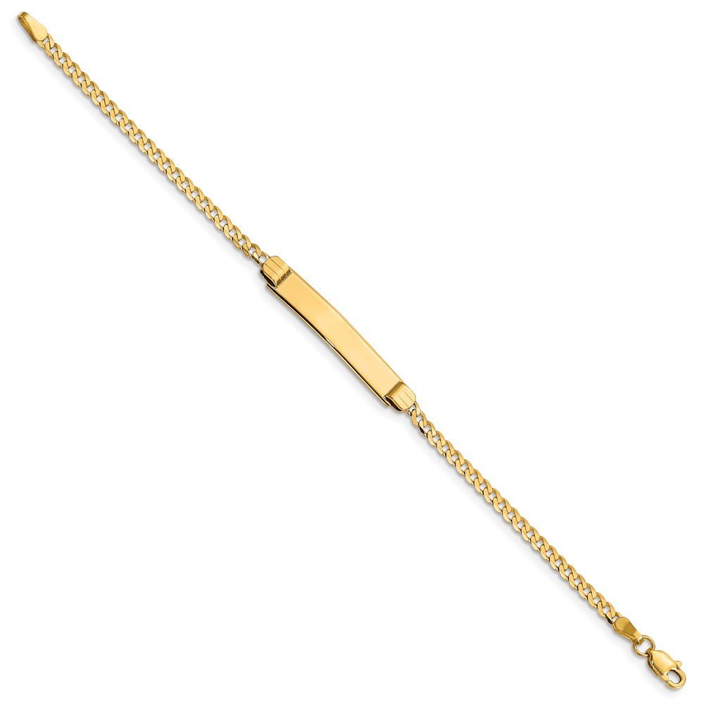 14k Children's Curb Link ID Bracelet - Saki Diamonds, LLC.