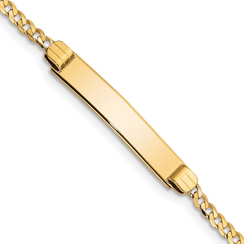 14k Children's Curb Link ID Bracelet - Saki Diamonds, LLC.