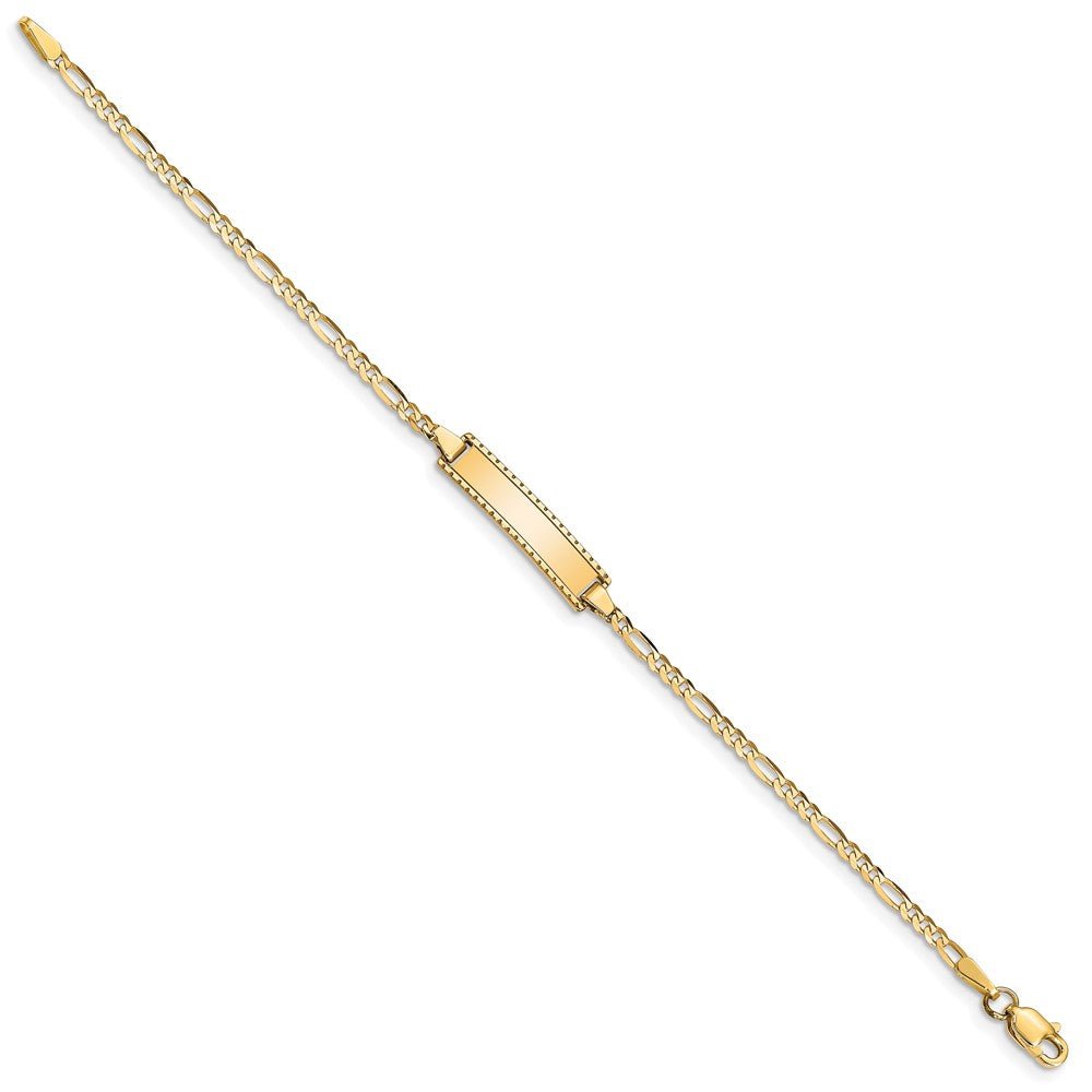 14k Children's Figaro Link ID Bracelet - Saki Diamonds, LLC.