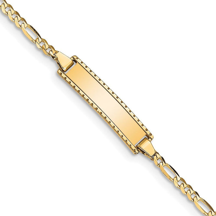 14k Children's Figaro Link ID Bracelet - Saki Diamonds, LLC.