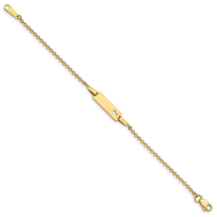 14K Children's Heart ID Bracelet - Saki Diamonds, LLC.