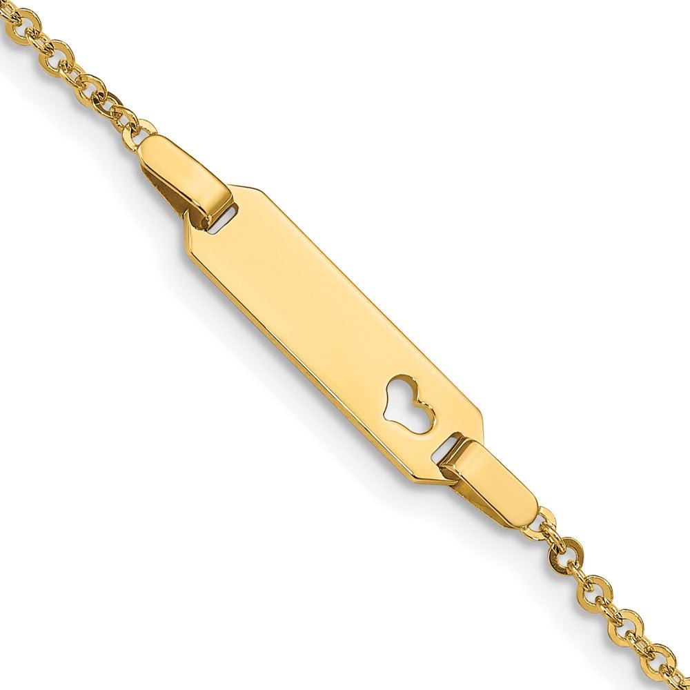 14K Children's Heart ID Bracelet - Saki Diamonds, LLC.