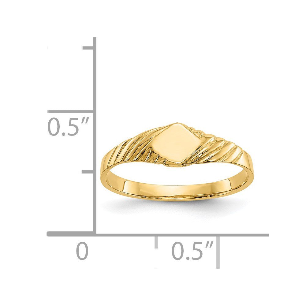 14k Child's Fancy Signet Ring - Saki Diamonds, LLC.