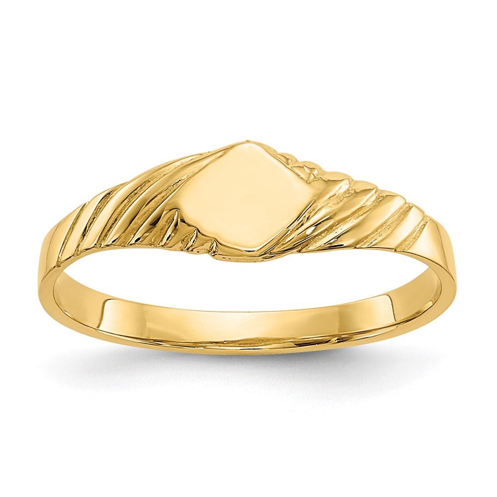 14k Child's Fancy Signet Ring - Saki Diamonds, LLC.