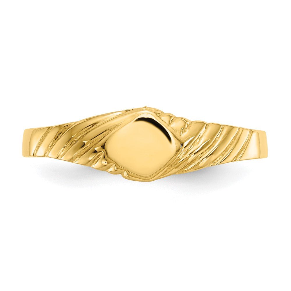 14k Child's Fancy Signet Ring - Saki Diamonds, LLC.