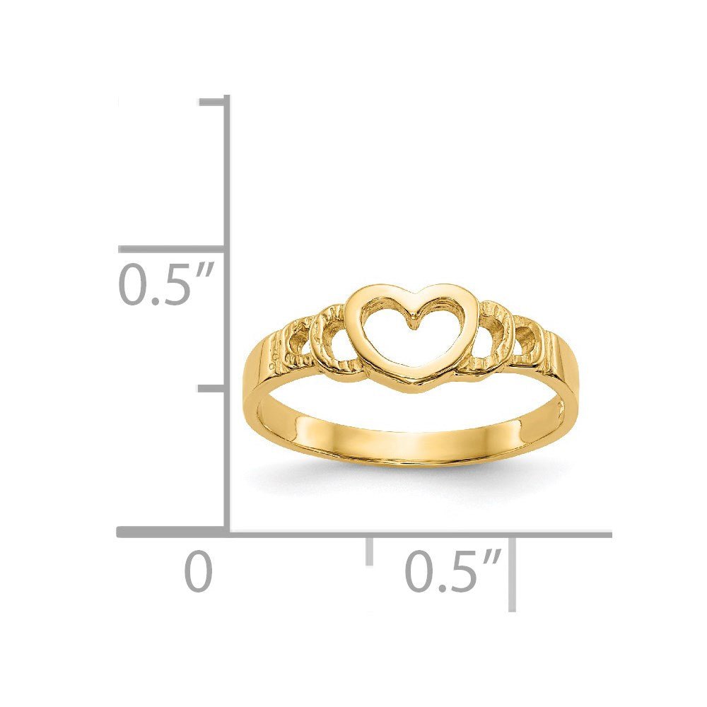 14k Heart Baby Ring - Saki Diamonds, LLC.