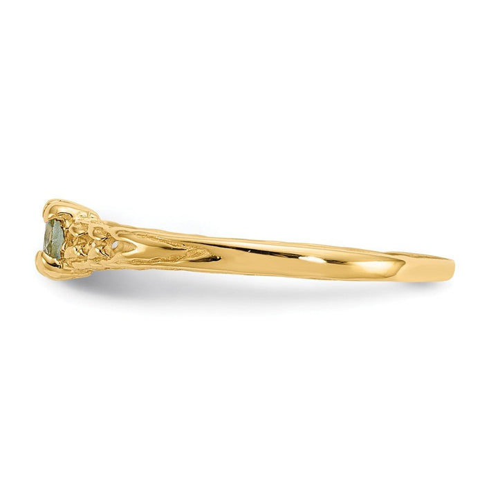 14k Madi K 3mm Aquamarine Birthstone Baby Ring - Saki Diamonds, LLC.