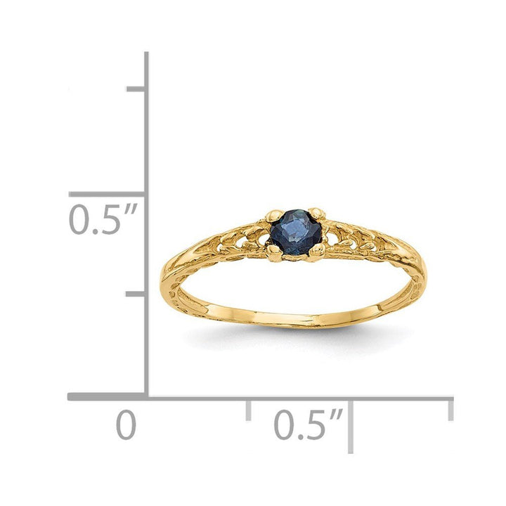 14k Madi K 3mm Sapphire Birthstone Baby Ring - Saki Diamonds, LLC.