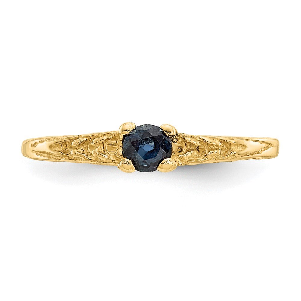 14k Madi K 3mm Sapphire Birthstone Baby Ring - Saki Diamonds, LLC.