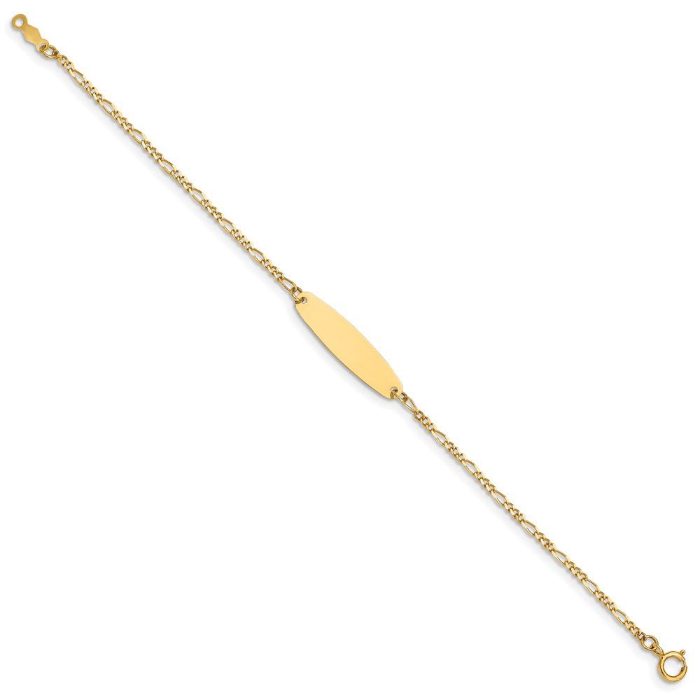 14k Madi K Figaro Baby Oval ID Bracelet - Saki Diamonds, LLC.