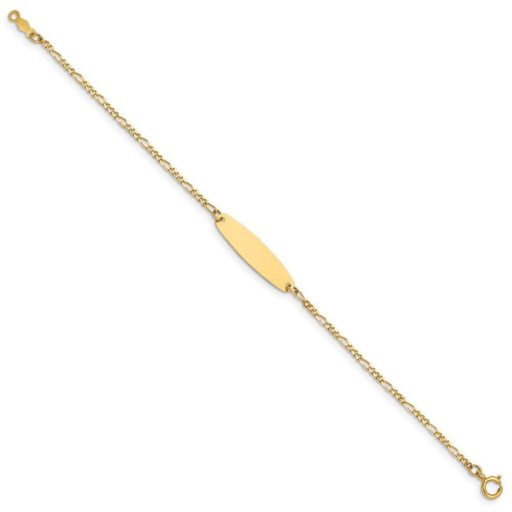 14k Madi K Figaro Baby Oval ID Bracelet - Saki Diamonds, LLC.