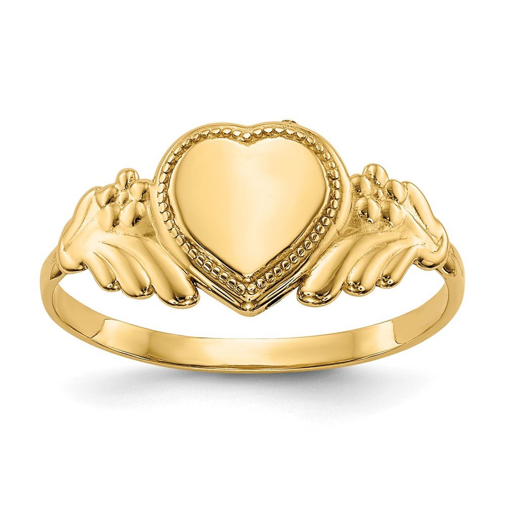 14k Polished Heart Baby Ring - Saki Diamonds, LLC.