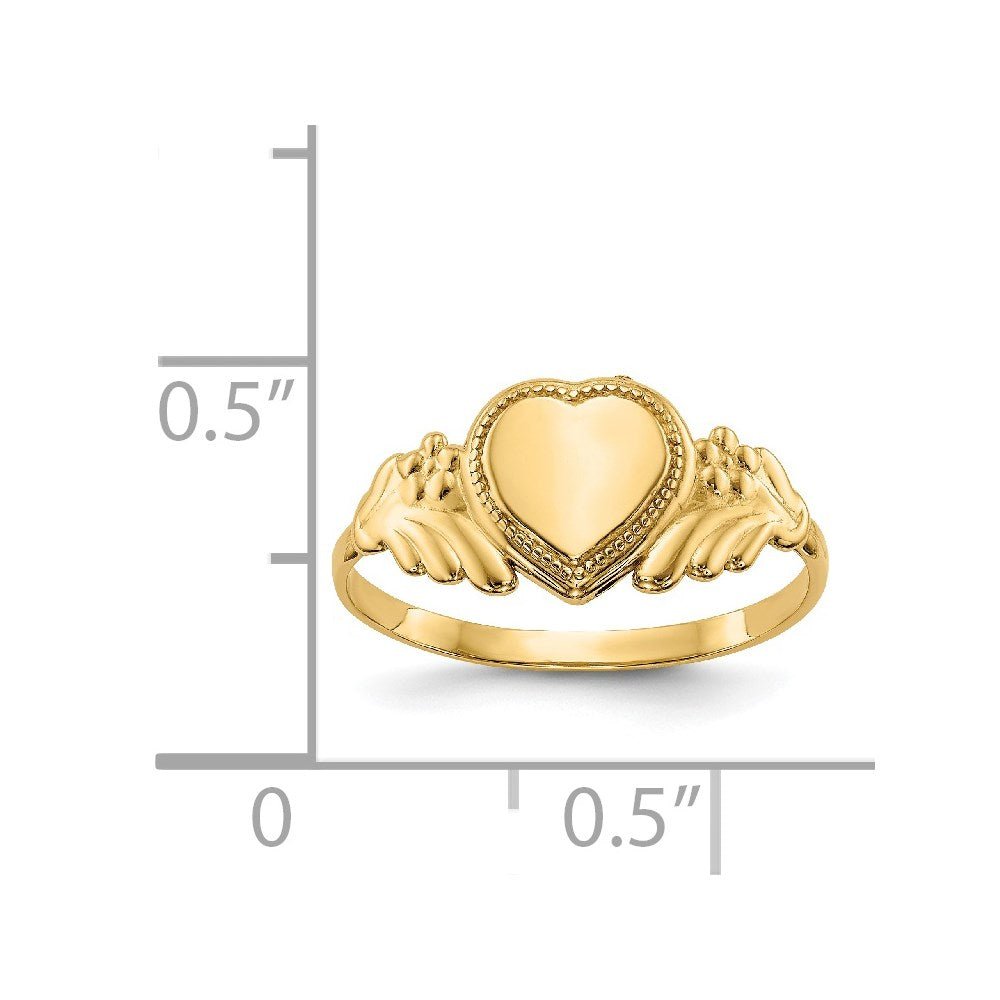 14k Polished Heart Baby Ring - Saki Diamonds, LLC.