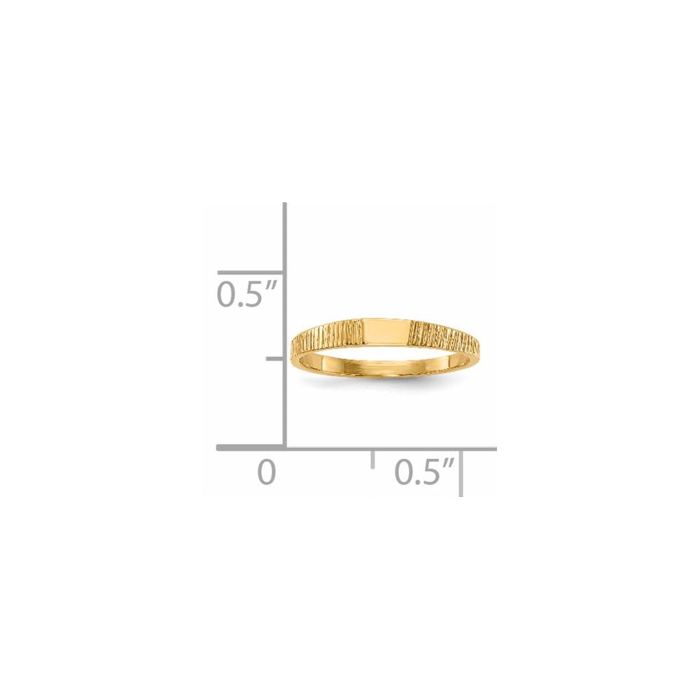 14k Polished & Ridged Baby Ring - Saki Diamonds, LLC.