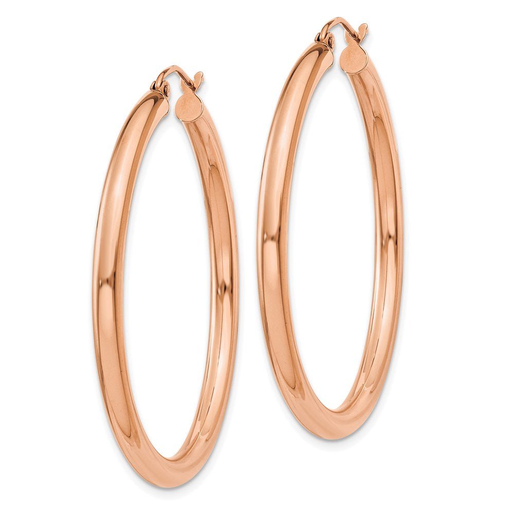 14k Rose Gold Hoop Earrings - Saki Diamonds, LLC.