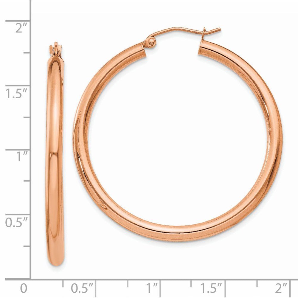 14k Rose Gold Hoop Earrings - Saki Diamonds, LLC.