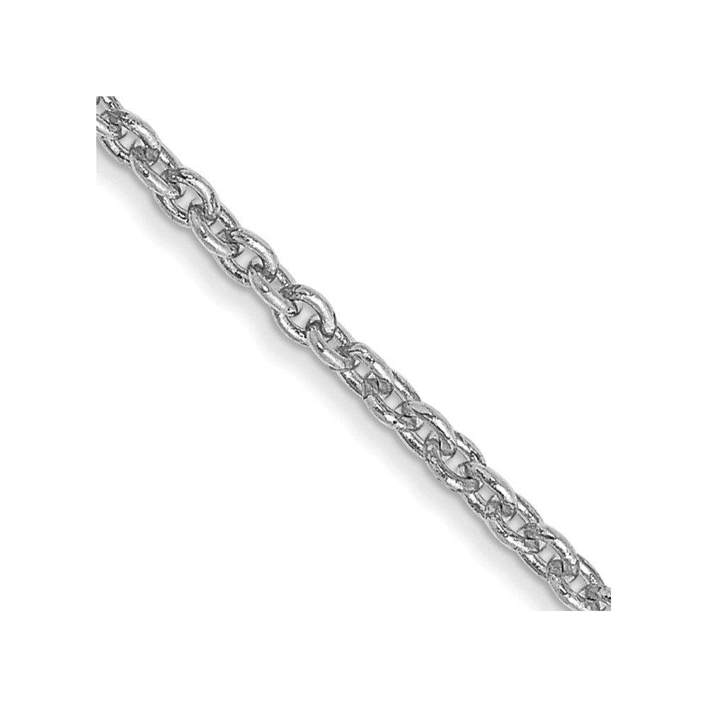 14k WG 1.4mm Forzantine Cable Chain - Saki Diamonds, LLC.