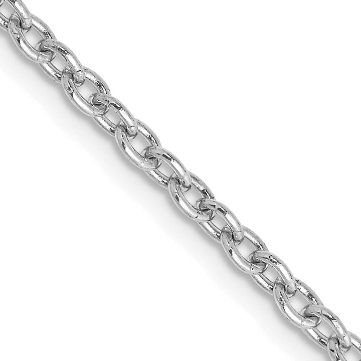 14k WG 2.4mm Round Open Link Cable Chain - Saki Diamonds, LLC.