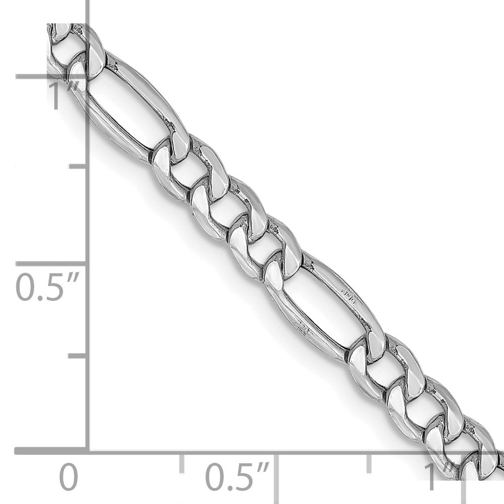 14k WG 4.4mm Semi-Solid Figaro Chain - Saki Diamonds, LLC.