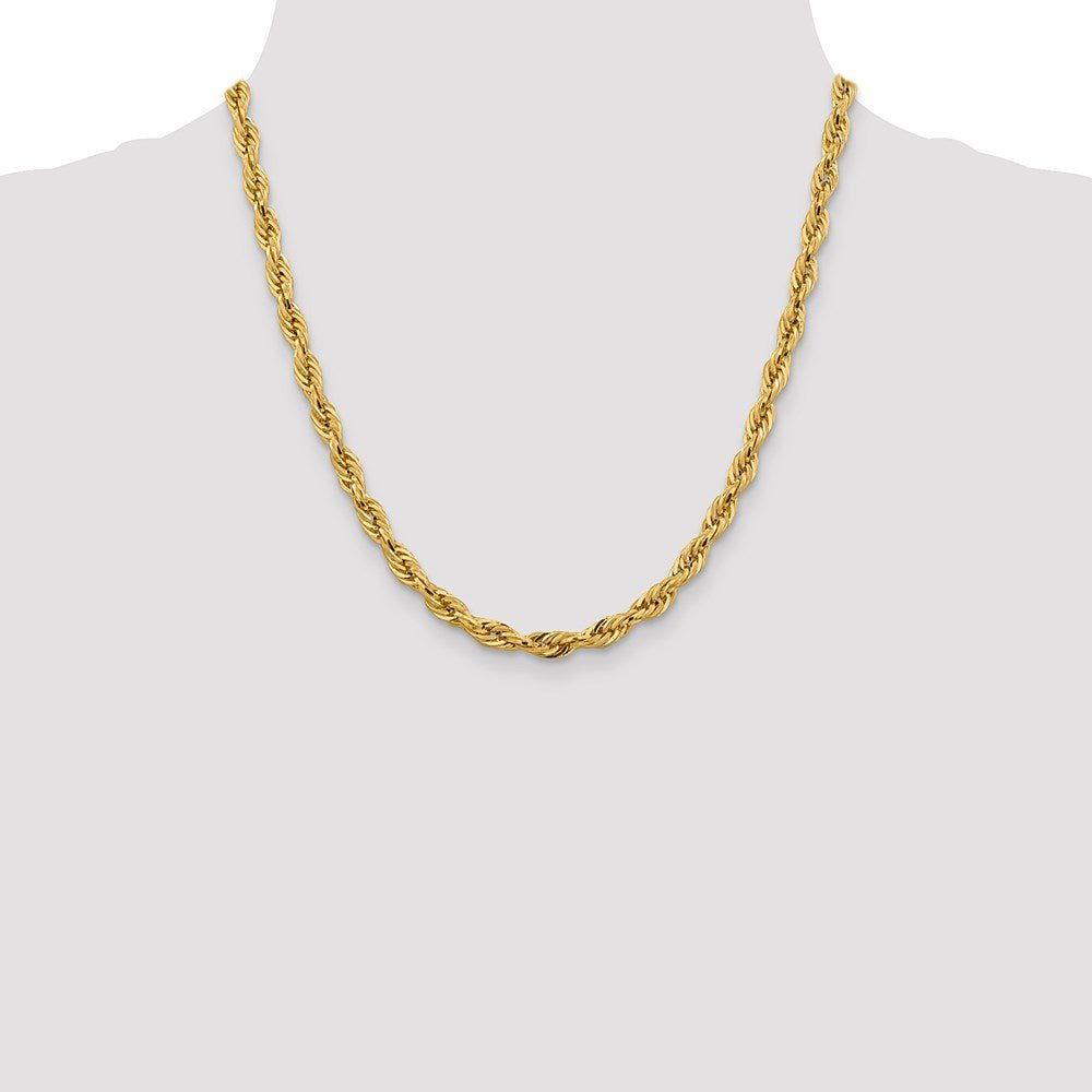 14ky 5.4mm Semi-Solid Rope Chain - Saki Diamonds, LLC.