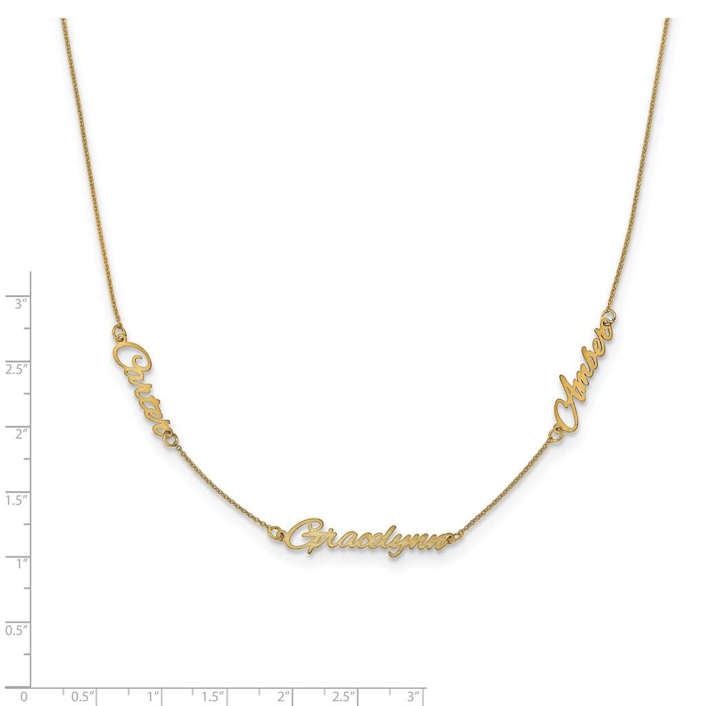 3 Name Necklace - Saki Diamonds, LLC.