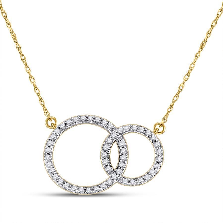 Diamond Double Circle Necklace - Saki Diamonds, LLC.