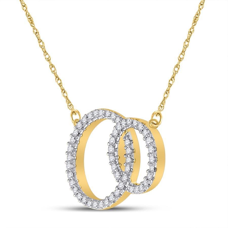 Diamond Double Circle Necklace - Saki Diamonds, LLC.