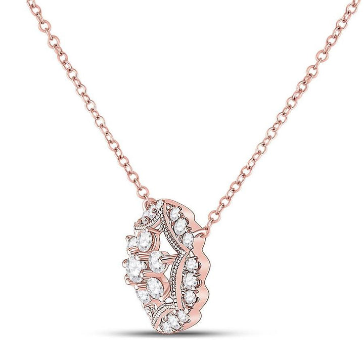 Diamond Floral Cluster Necklace - Saki Diamonds, LLC.