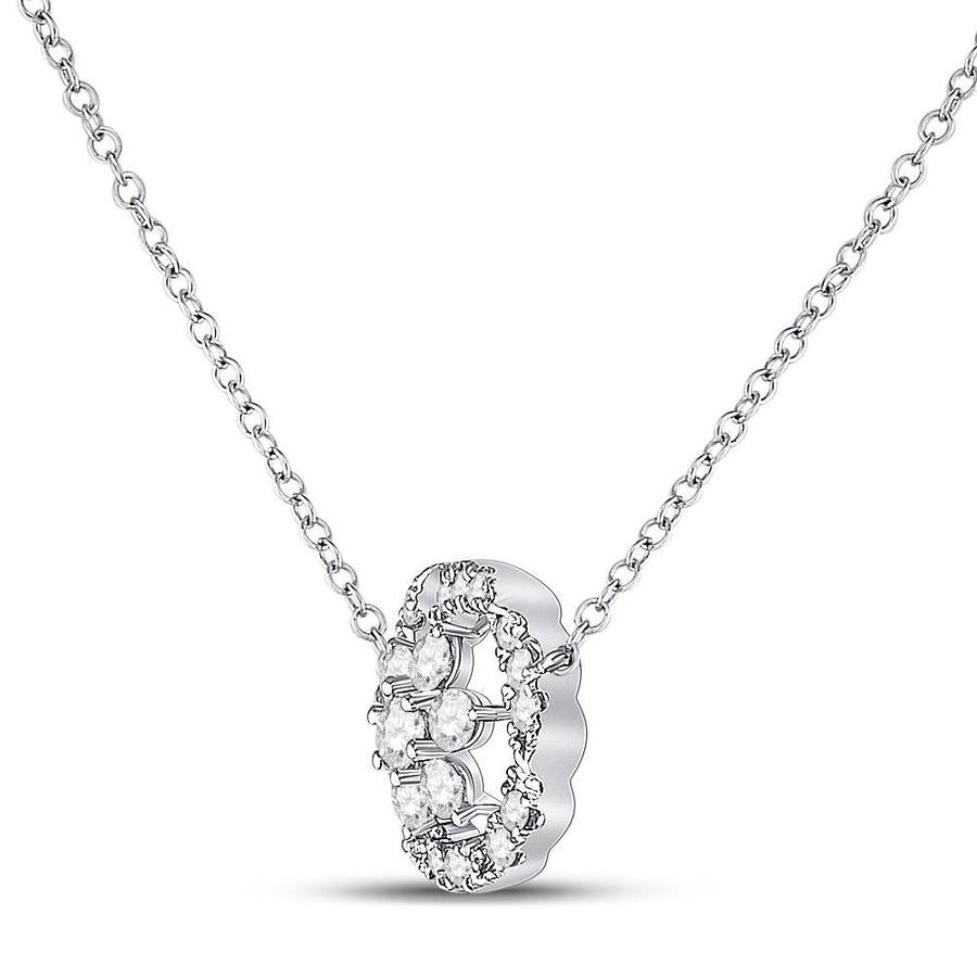 Diamond Floral Cluster Necklace - Saki Diamonds, LLC.