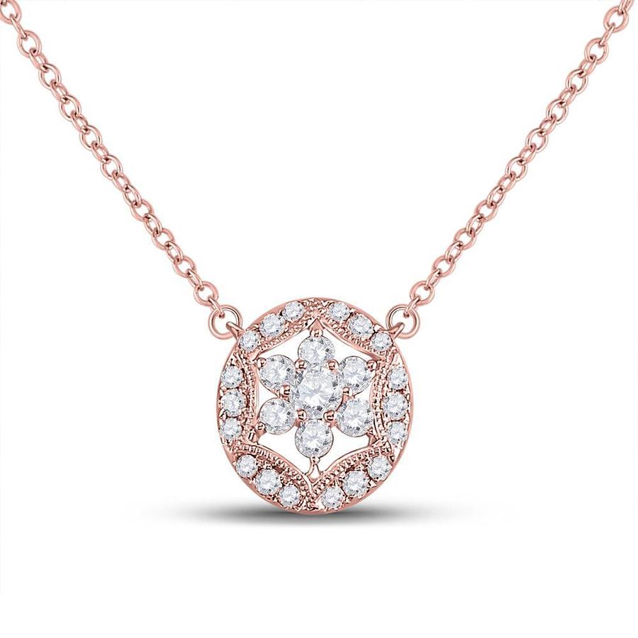 Diamond Floral Cluster Necklace - Saki Diamonds, LLC.