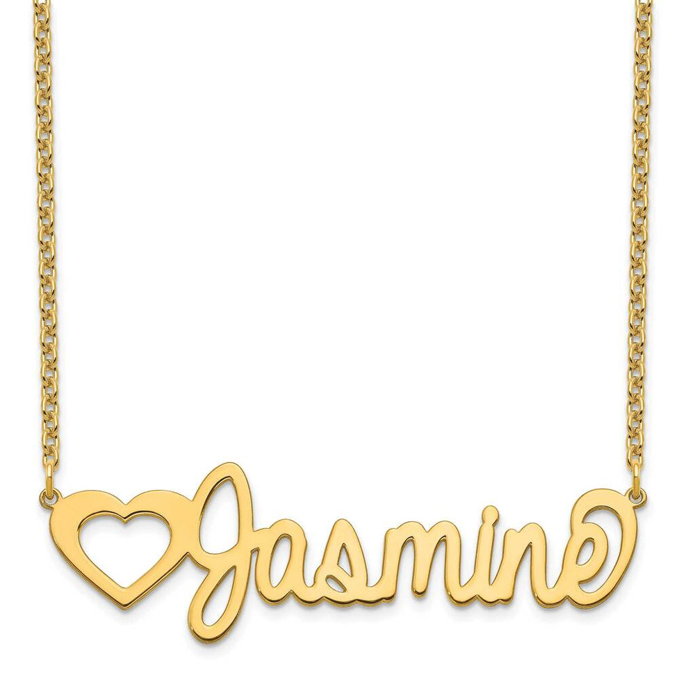 Heart Customized Nameplate Necklace - Saki Diamonds, LLC.