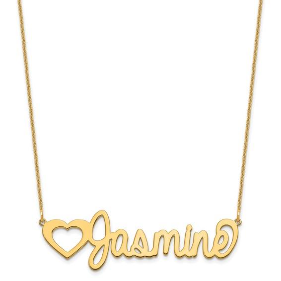 Heart Customized Nameplate Necklace - Saki Diamonds, LLC.