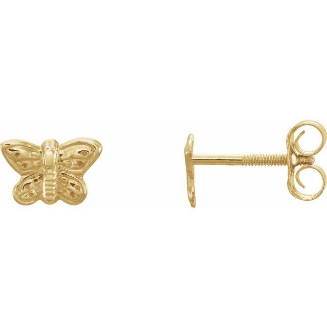 Youth Butterfly Earrings - Saki Diamonds, LLC.