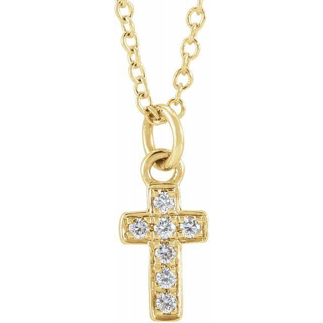 Youth Cross Necklace - Saki Diamonds, LLC.