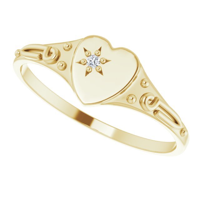 Youth Diamond Heart Ring - Saki Diamonds, LLC.