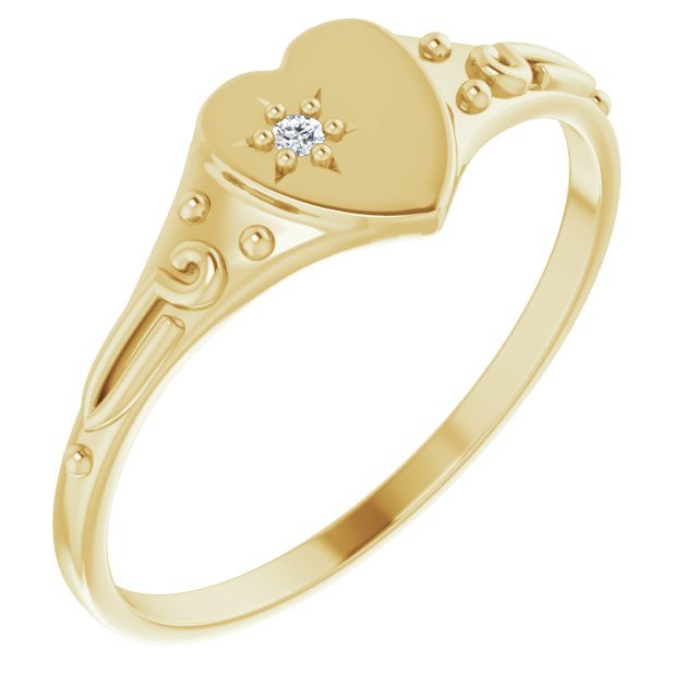 Youth Diamond Heart Ring - Saki Diamonds, LLC.