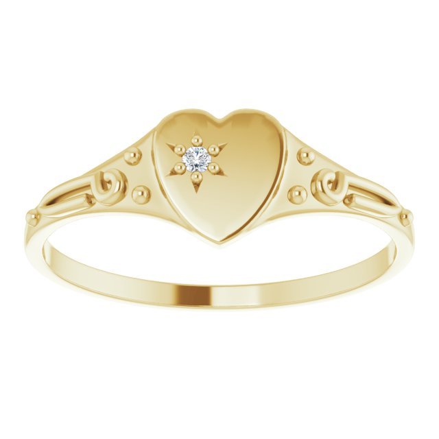 Youth Diamond Heart Ring - Saki Diamonds, LLC.