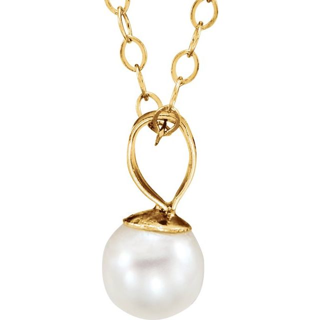 Youth Freshwater Cultured Pearl Necklace - Saki Diamonds, LLC.