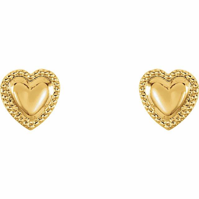 Youth Heart Earrings - Saki Diamonds, LLC.