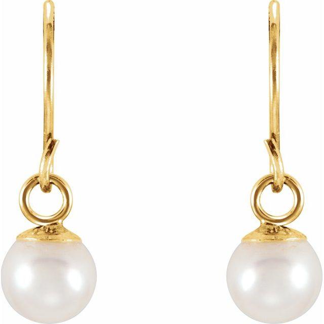 Youth Pearl Earrings - Saki Diamonds, LLC.