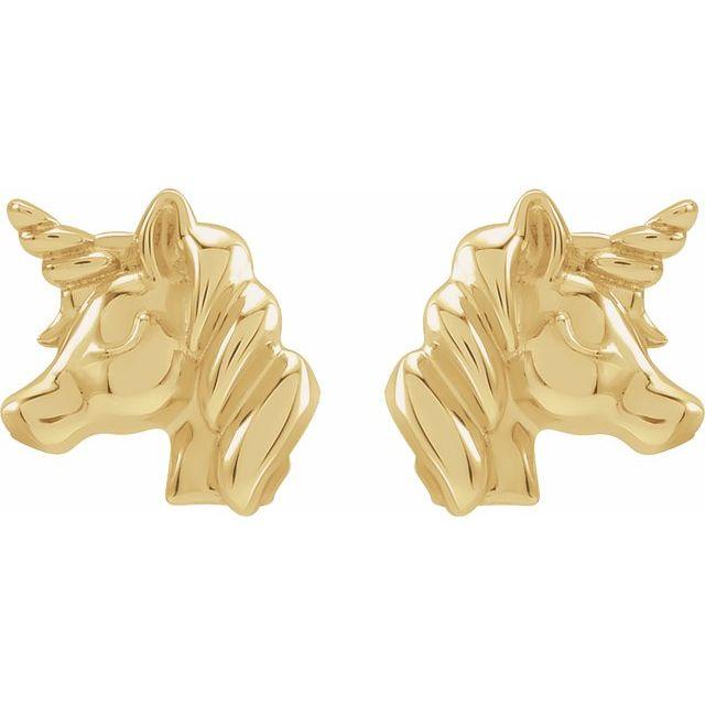 Youth Unicorn Earrings - Saki Diamonds, LLC.