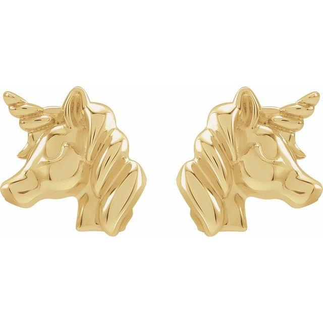Youth Unicorn Earrings - Saki Diamonds, LLC.